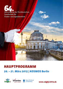 HAUPTPROGRAMM 20. &ndash; 21. M&auml;rz 2015 | KOSMOS Berlin