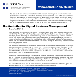 Studienleiter/in Digital Business Management