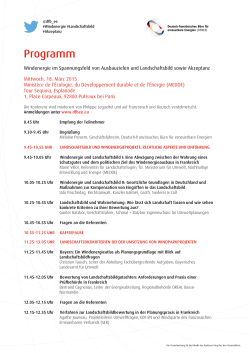 Programm der Konferenz vom 18. März 2015