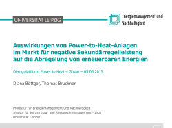 Auswirkungen von Powerto-Heat-Anlagen im Markt für negative
