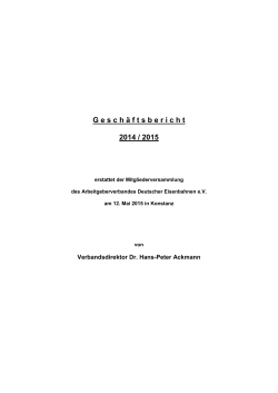 Geschäftsbericht - Arbeitgeberverband Deutscher Eisenbahnen
