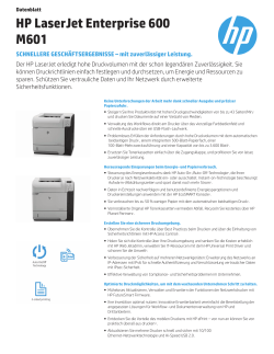 Datenblatt HP LaserJet Enterprise 600 M601 deutsch