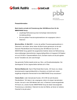 Presseinformation - Deutsche Pfandbriefbank AG