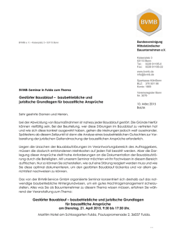 Gestörter Bauablauf – baubetriebliche und