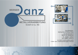 Flyer Fa.Danz - Danz Metallverarbeitung GmbH