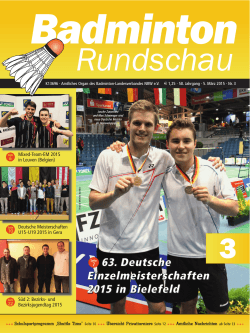 Badminton Rundschau - Ausgabe 3/2015 - BLV-NRW