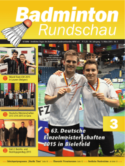 Badminton Rundschau - Ausgabe 3/2015 - BLV-NRW