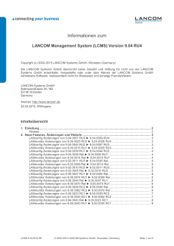 Release Notes LANtools 9.04 RU4