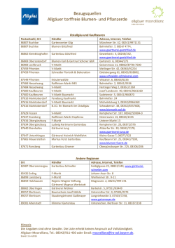 H&auml;ndlerliste Allg&auml;uer torffreie Blumen