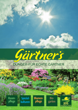 D&Uuml;NGER F&Uuml;R ECHTE G&Auml;RTNER Blumen- pflege - agentur