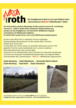 Die Stadtg&auml;rtnerei Roth ist mit zwei Fl&auml;chen beim &bdquo;Blumenwiesen