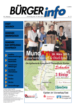 Bürger-Info vom 20.03.2015