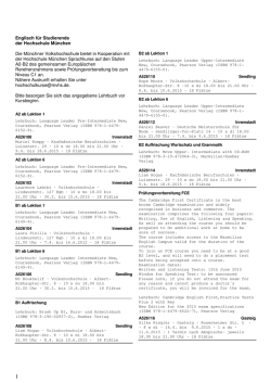Englischkurse für Studierende