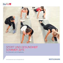 SPORT UND GESUNDHEIT SOMMER 2015 - Befit