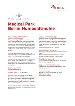 Medical Park Berlin Humboldtmühle - Berliner Schlaganfall