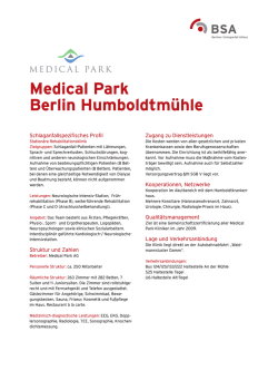 Medical Park Berlin Humboldtmühle - Berliner Schlaganfall