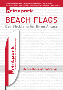 Beachflag Flyer - Printpark GmbH
