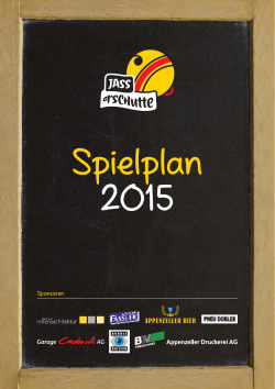 Spielplan 2015
