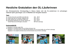 Herzliche Gratulation den OL