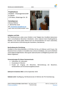 Projektadresse Vinzibett – Vinzenzgemeinschaft St. Martin 1170