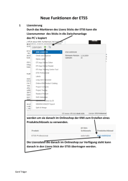 Neue Funktionen der ETS5