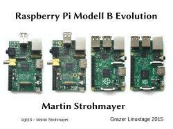 Raspberry Pi Modell B Evolution Martin Strohmayer