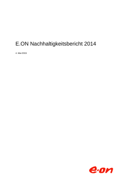 E.ON Nachhaltigkeitsbericht 2014