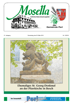 Ehemaliges St. Georg-Denkmal an der Pfarrkirche in Besch