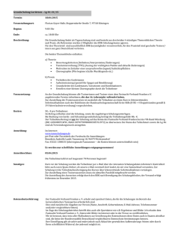 Grundschulung Gardetanz &ndash; Lg-Nr. 01/15 Termin: 18.04.2015