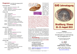 GAE-Jahrestagung Straßburg/Elsass 20.