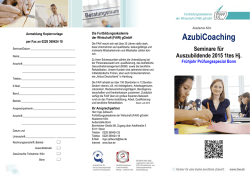 Seminare f&uuml;r Auszubildende 2015 / Pr&uuml;fungsspecial Bonn
