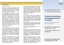 Dunkelverarbeitung antragsgesteuerter Prozesse