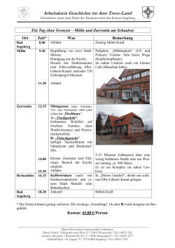Einladung - AK Geschichte-Fahrt 09. 05 2015 - Amt Trave-Land