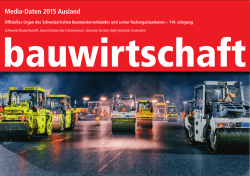 Mediadaten 2015 Ausland - Schweizer Bauwirtschaft