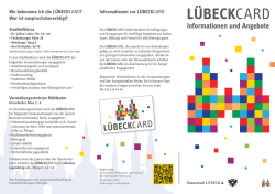 L&Uuml;BECKCARD-Flyer - Hansestadt L&Uuml;BECK