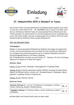 37. Nimbustreffen 2015 in Walsdorf im Taunus