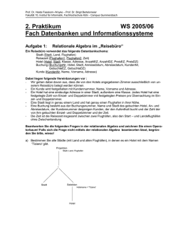 2. Praktikum WS 2005/06 Fach Datenbanken und Informationssysteme