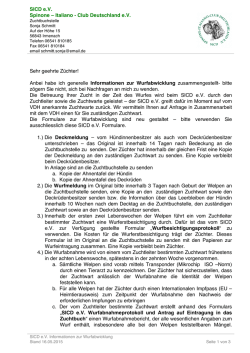 Informationen zur Wurfabwicklung SICD e. - Spinone-Italiano