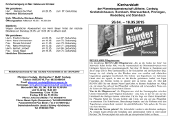 Kirchenblatt 26.04. – 10.05.2015
