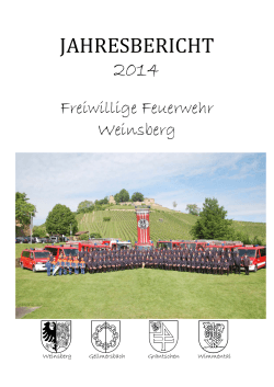 Jahresbericht Feuerwehr Weinsberg 2014