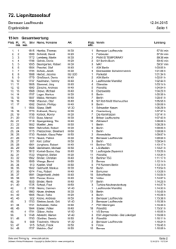 15 km - ziel-zeit