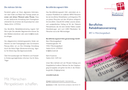 Berufliches Rehabilitationstraining (BRT) in Mönchengladbach