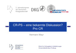 DKG14_Vortrag CR-PS_ Mayr - Deutsche Kniegesellschaft