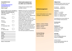 Informationsabend am 6.5.2015 von 19-20 Uhr