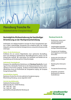 Flensburg Tranche fix - Stadtwerke Flensburg