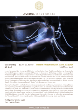 SCHRITT FÜR SCHRITT ZUM ASANA MANDALA 06. April