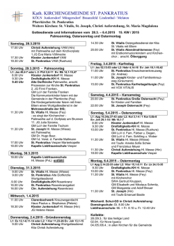 Kath. KIRCHENGEMEINDE ST. PANKRATIUS