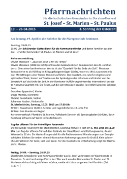 Pfarrnachrichten-19-04-2015 - Pfarrgemeinde St. Marien Dorsten