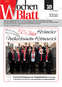 Wochenblatt KW18 - Gemeinde Hagenbüchach