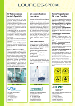 LOUNGES Messe-Special - Contamination Control Report